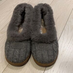 UGG Women's Charcoal Knit Slippers